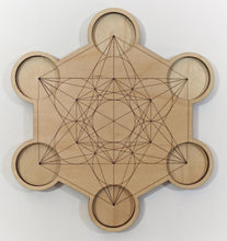 Load image into Gallery viewer, Metatron&#39;s Cube Candle holder and Crystal Grid - The Naked Soaps Co
